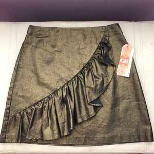 Gianni Bini Gold Metallic Skirt